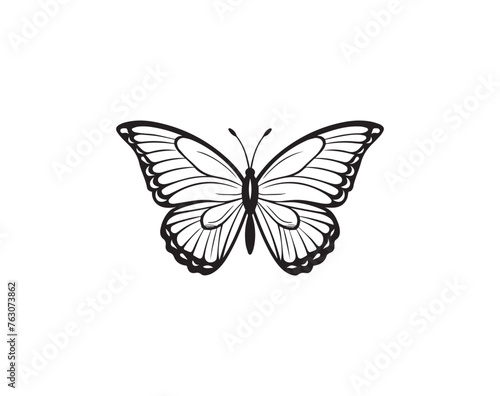Butterfly Logo. Template vector icon illustration design