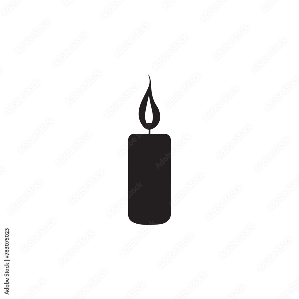 Candle icons set on white background. vector illustration. Candle icons set on white background. vector illustration.