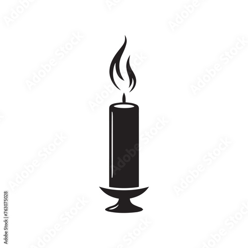 Candle icons set on white background. vector illustration.