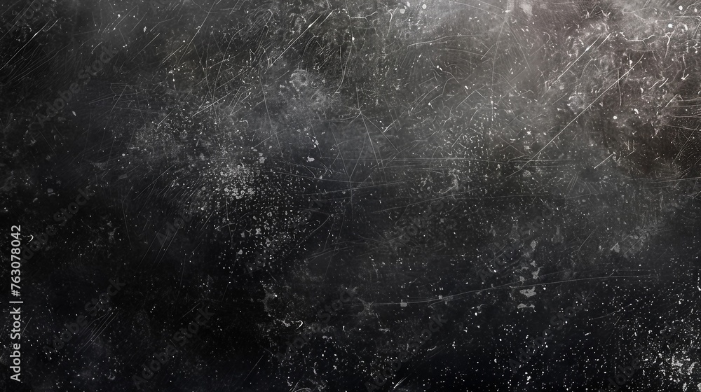 Dust Texture and Scratches on Dark Black Realistic Image