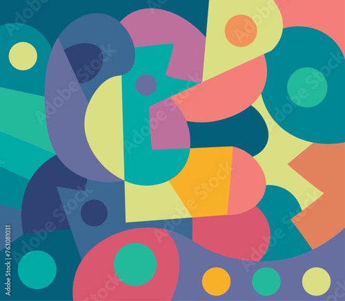 colorful abstract art for wall decoration
