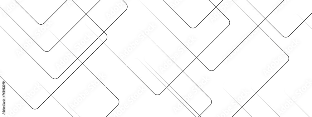 Abstract grey lines on white background with luxury shapes architecture plan. Modern pattern elegant gray line template background.	