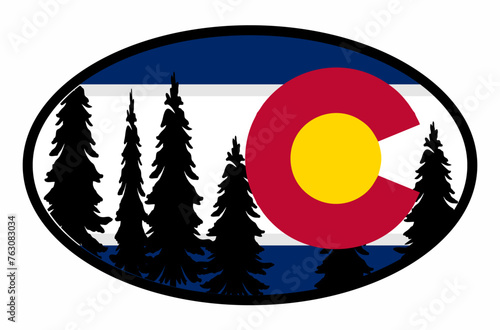 colorado state with white background