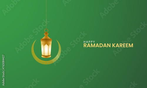 Ramadan modern background design. Translation: "Ramadan Kareem , " 3D illustration.