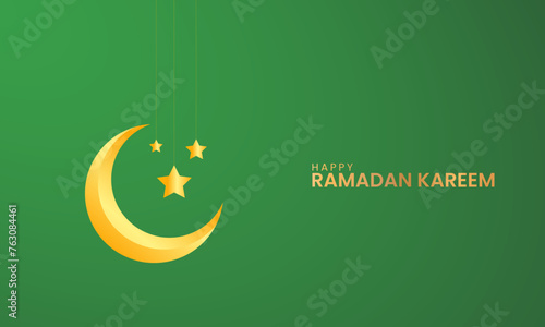 Ramadan modern background design. Translation: "Ramadan Kareem , " 3D illustration.