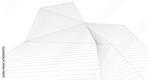 ​​abstract architecture 3d illustration background 