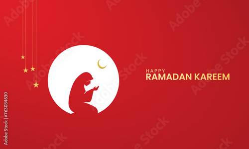 Ramadan modern background design. Translation: "Ramadan Kareem , " 3D illustration.
