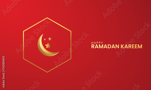 Ramadan modern background design. Translation: "Ramadan Kareem , " 3D illustration.