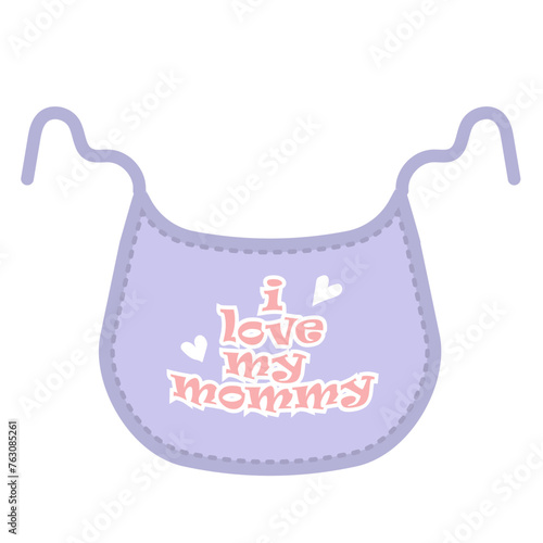 Baby bib flat illustration