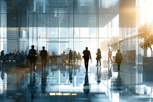 Innovative Professionals Collaborating on Exciting Project in Contemporary Workspace