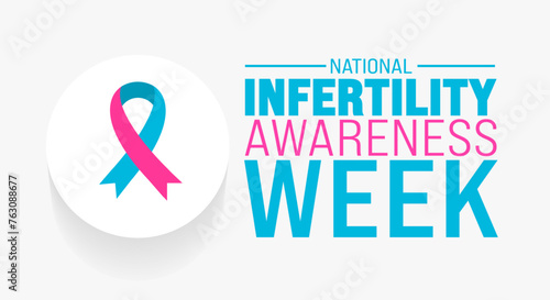 April is National Infertility Awareness Week background template. Holiday concept. use to background, banner, placard, card, and poster design template with text inscription and standard color. vector