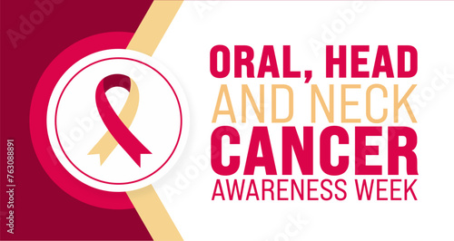 April is Oral, Head and Neck Cancer Awareness Week background template. Holiday concept. use to background, banner, placard, card, and poster design template with text inscription and standard color.