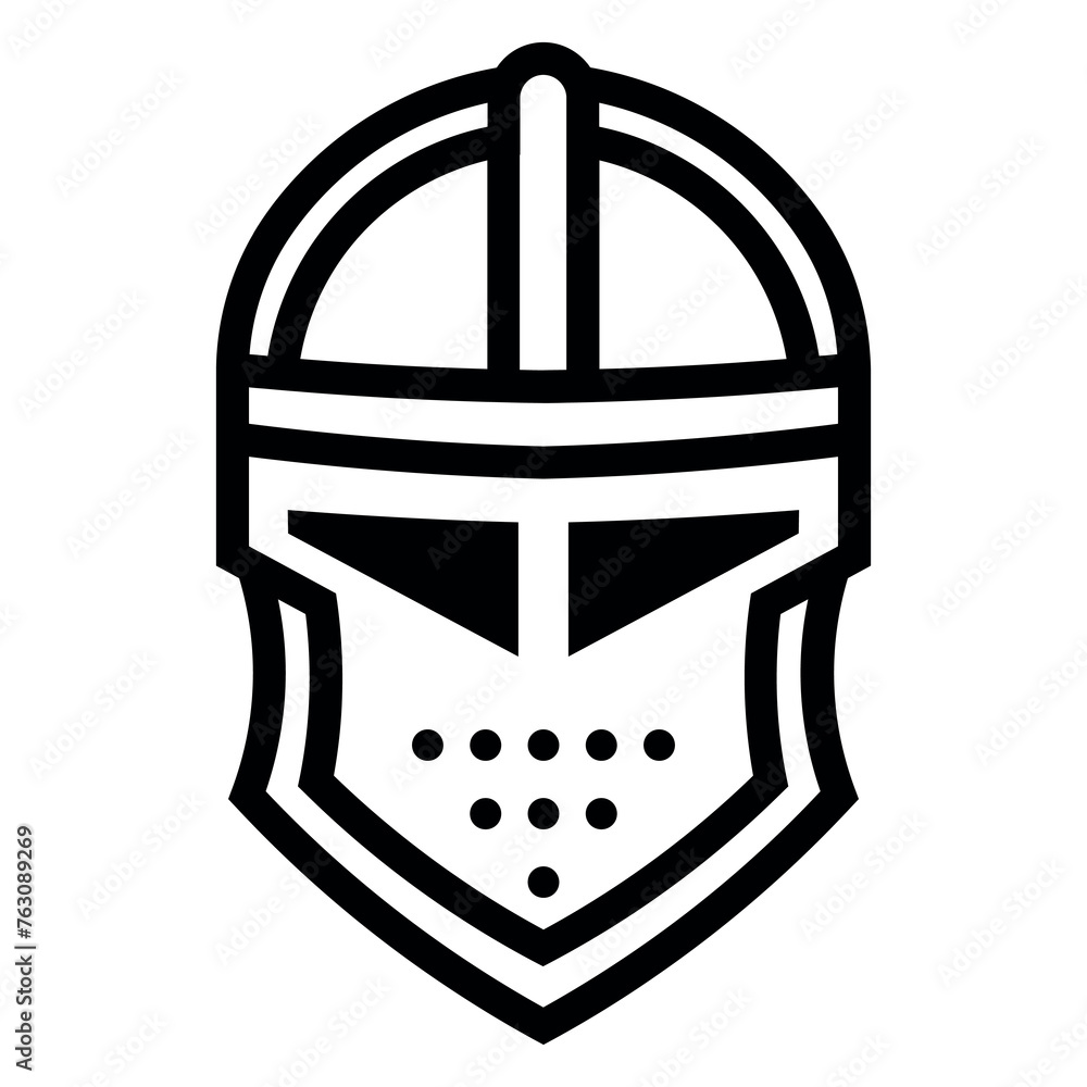 black vector knight icon on white background black vector knight icon on white background