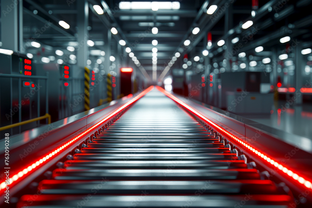 Automated Assembly Line at Car Manufacturing Facility: Streamlining Production with Conveyors Automated Assembly Line at Car Manufacturing Facility: Streamlining Production with Conveyors