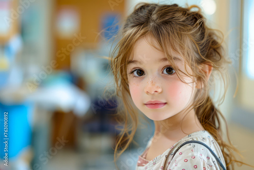 Young patient getting a routine checkup at the pediatrician's office