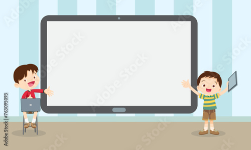kids on online learning education courses