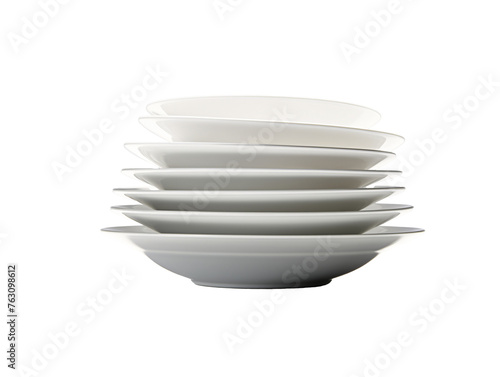 a stack of white plates © Marin