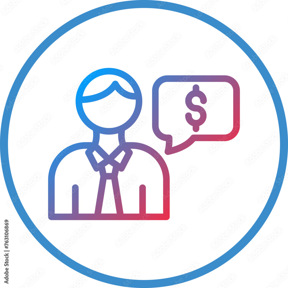 Financial Advisor Icon Style Financial Advisor Icon Style