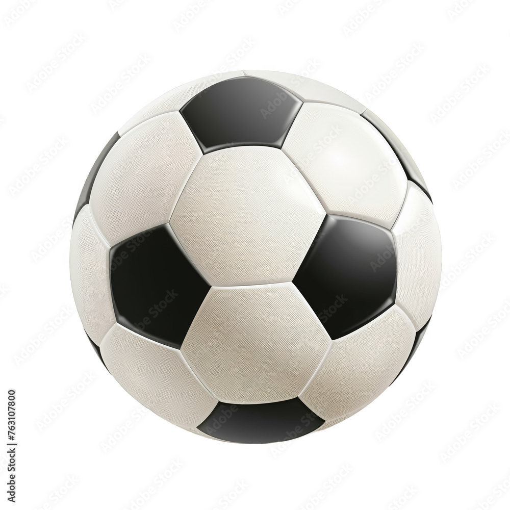 A soccer ball with black and white stripes A soccer ball with black and white stripes