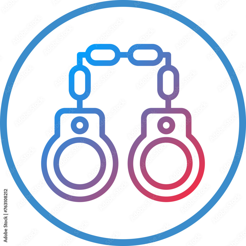 Handcuffs Icon Style