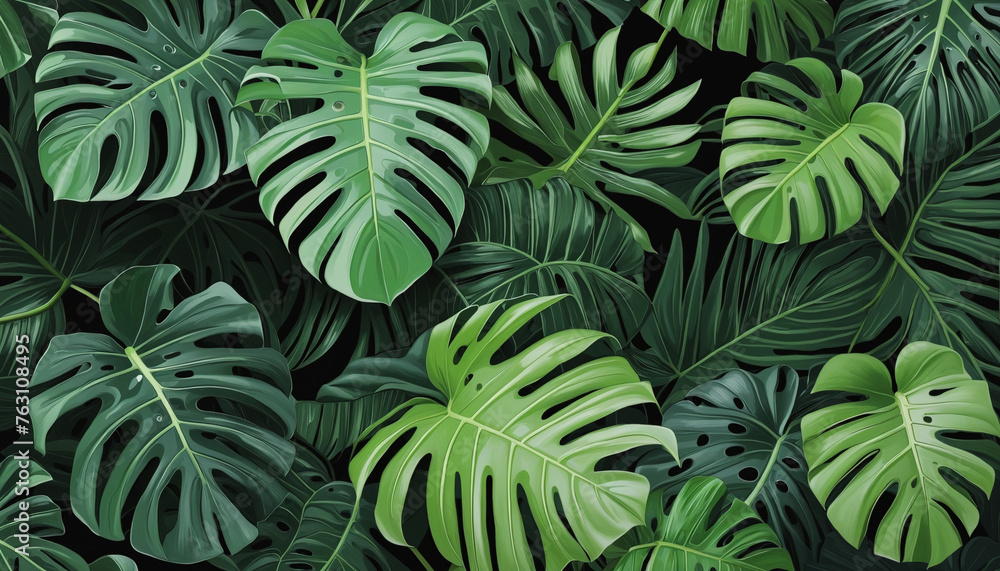 tropical leaves in forest tropical leaves in forest