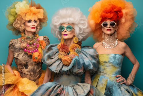 Senior fashionistas exude chic confidence in bold ensembles © EcoopFashion