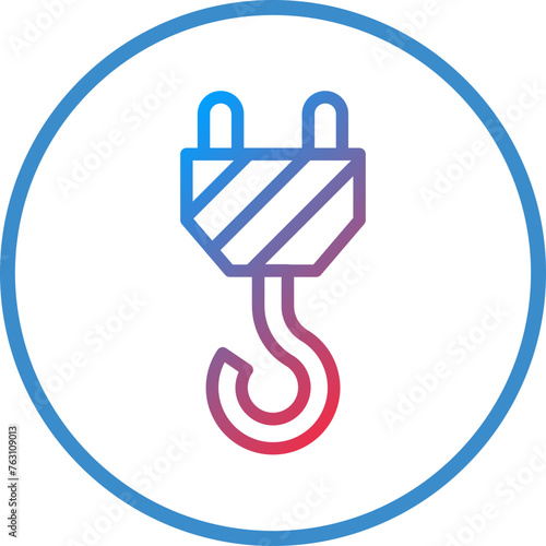 Crane Hook Icon Style