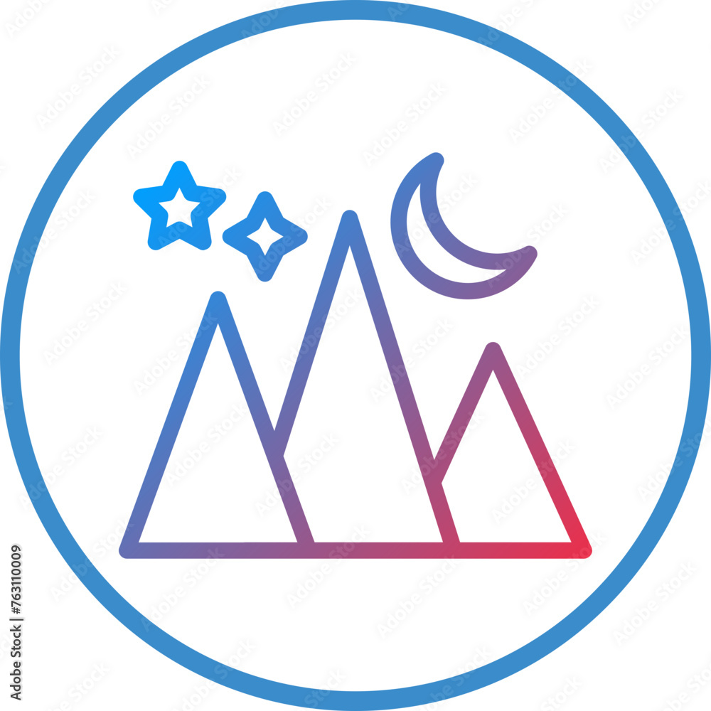 Mountains Icon Style Mountains Icon Style