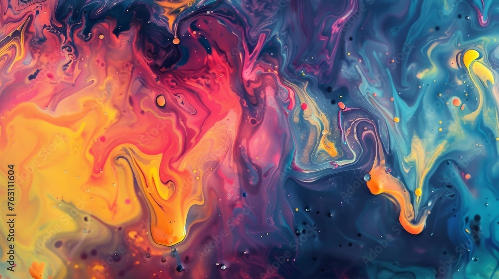 Abstract colorful paint swirls Abstract colorful paint swirls