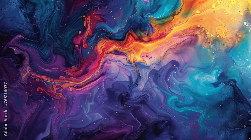 Abstract colorful fluid art painting Abstract colorful fluid art painting