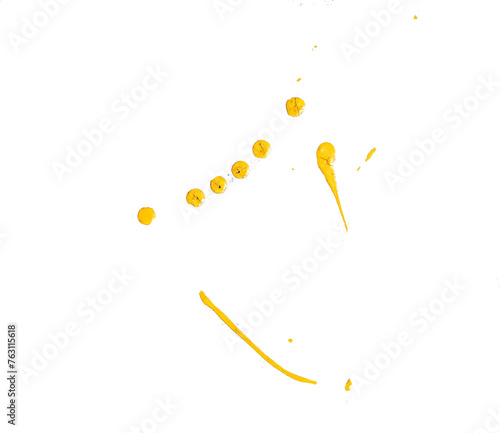 yellow paint splash isolated