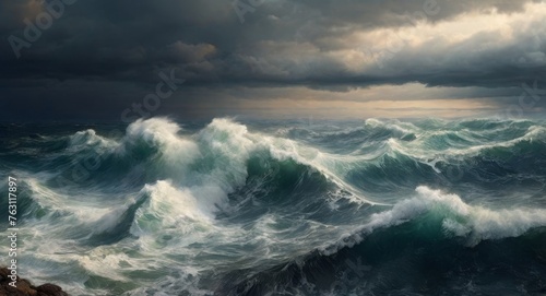 Ocean wave in storm