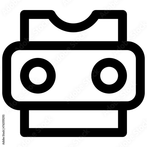 Stereoscope viewer. Editable stroke vector icon.