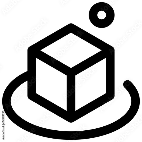 360 degrees. Editable stroke vector icon.