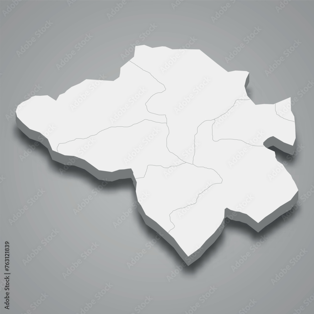 3d isometric map of Manouba is a Governorate of Tunisia 3d isometric map of Manouba is a Governorate of Tunisia