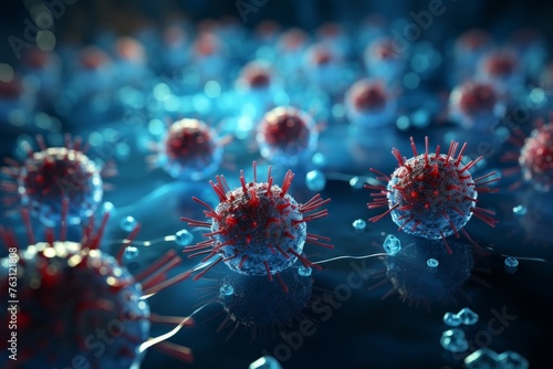 Detailed 3d rendering of pertussis molecule reflecting current epidemic situation in czechia © Evgeny