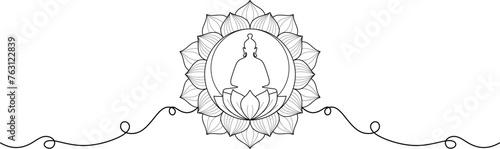 Vesak day illustration vector buddha