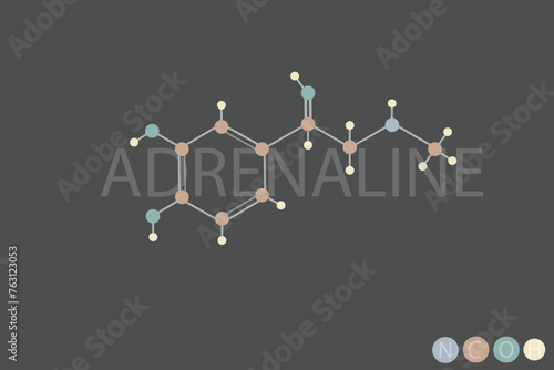 adrenaline molecular skeletal chemical formula