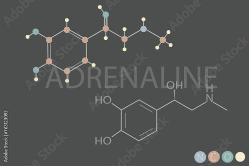 adrenaline molecular skeletal chemical formula