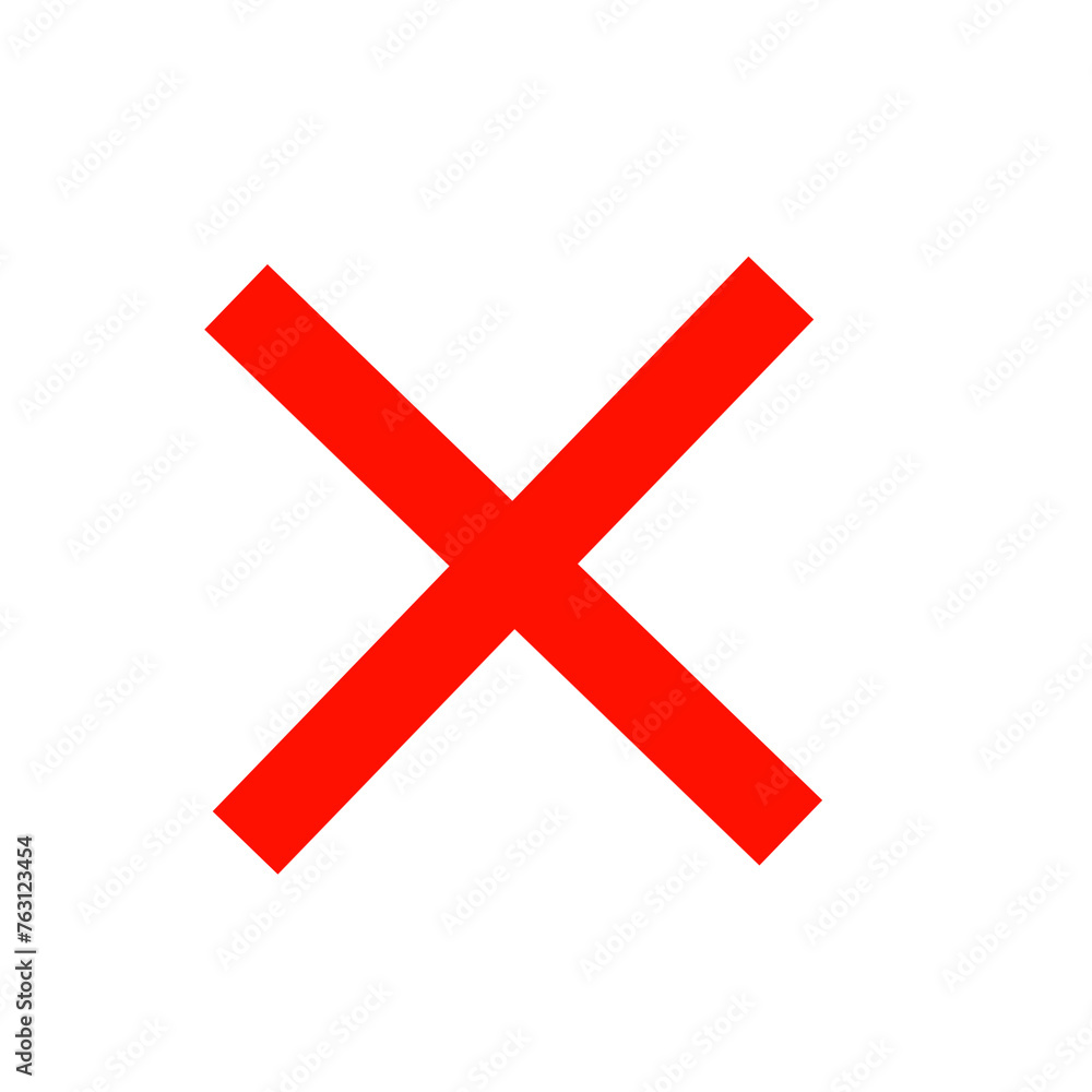 Obraz premium red cross mark, close button 