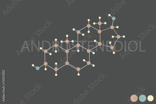 androstenediol molecular skeletal chemical formula