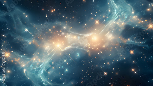 Cosmic Energy and Starfield Abstract Space Background