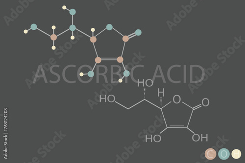 ascorbic acid molecular skeletal chemical formula