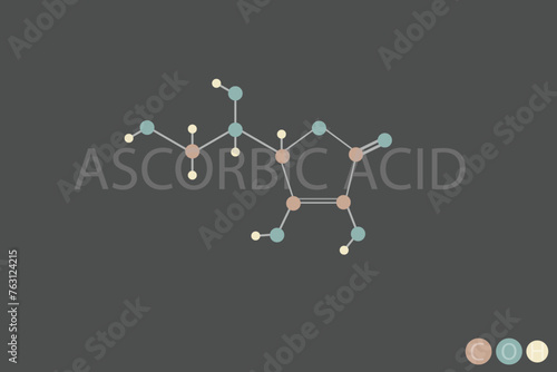 ascorbic acid molecular skeletal chemical formula