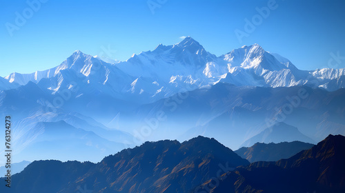 Majestic Himalayan Mountains in Morning Light