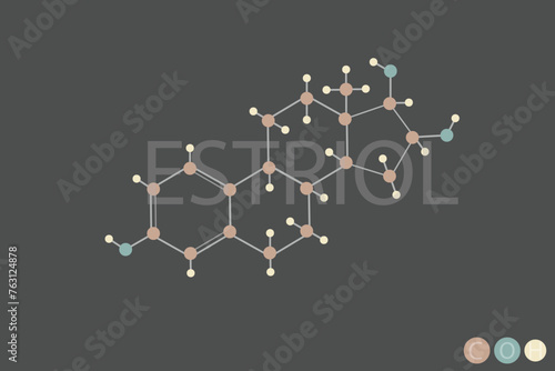 estriol molecular skeletal chemical formula