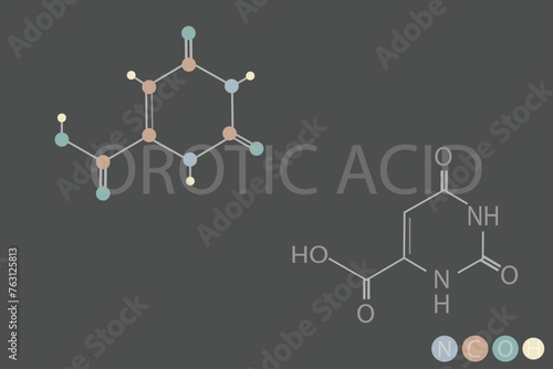orotic acid molecular skeletal chemical formula