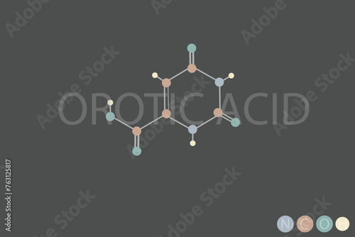 orotic acid molecular skeletal chemical formula