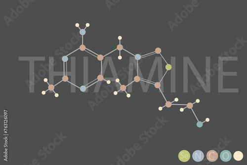 thiamine molecular skeletal chemical formula