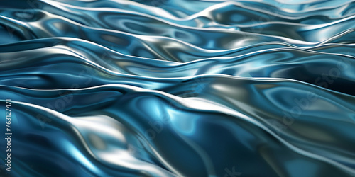 Holographic surface pattern. Gray-blue shiny texture background. Luxury risch style wallpaper. Digital artistic artwork raster bitmap illustration. Graphic design art.